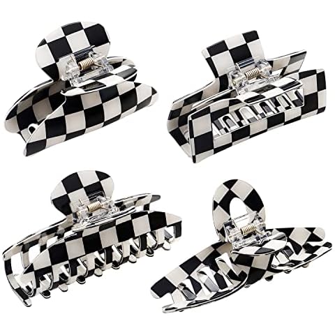 TODEROY Karierte Klaue Clip für Frauen Y2k Accessoires 90er Jahre Haarschmuck Cover