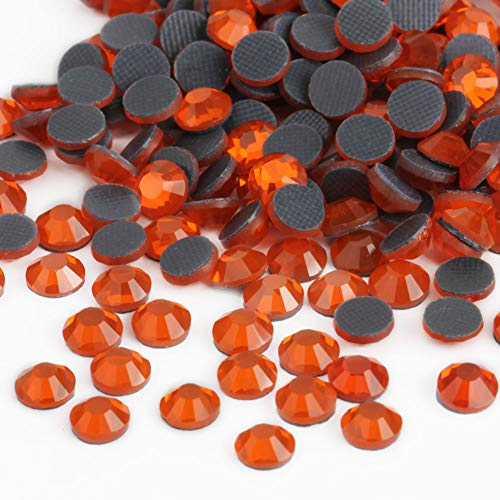 Crystal Hotfix Rhinestone,Machine Cut Stone 288pcs/pkg (Orange,SS30/6mm), SS30/6mm/288pcs