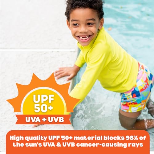 Image of SwimZip UPF 50+ Long Sleeve Rash Guard for Boys' and Girls' - Baby, Toddler, Kids