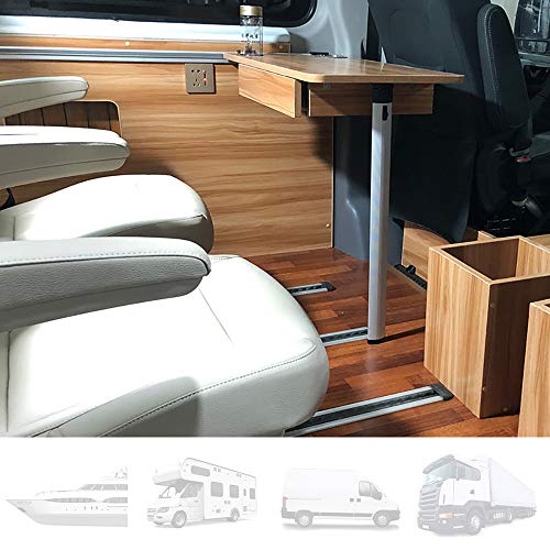 Mesa de Comedor para Autocaravana RV, Mesa Redonda Plegable Rectangular para RV con Dos Ranuras para Tazas, Mobiliario Interior para Autocaravanas, Barcos, Caravanas, Furgonetas, 79 × 39 cm,B