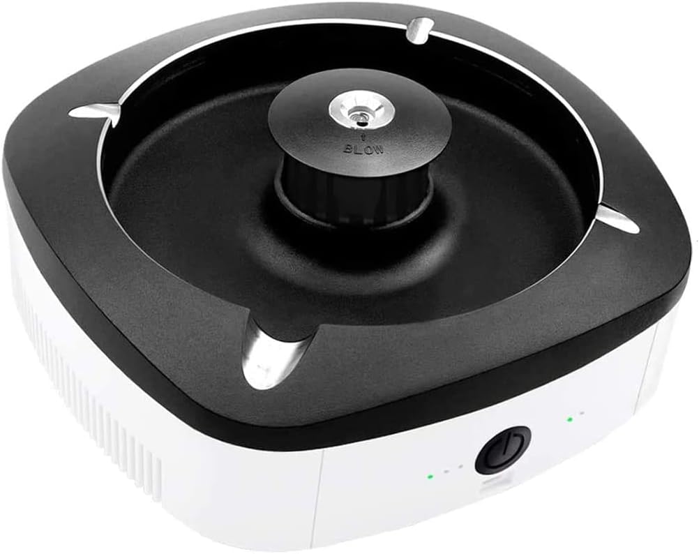 Ashtray with Lid,Multifunctional Smokeless Ashtray for Cigarette Cigar Smoker, USB Rechargeable Ashtray for Indoor Outdoor Home Office Car
