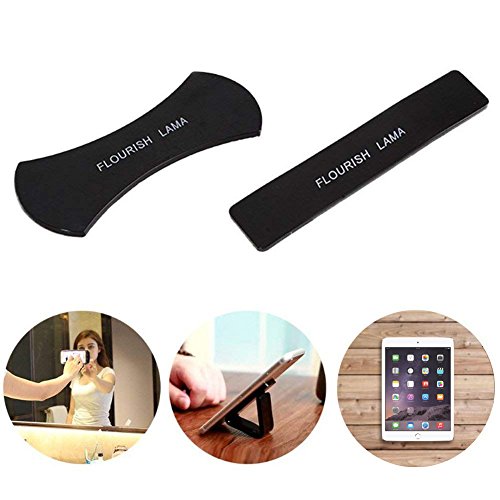 Fixate Gel Pads Flourish Lama Sticky Gel Pad Nano Rubber Powerful Strong Amazing Anti-Slip Sticker for Mobile Phone Holder Washable Reusable Sailor Sticker (Black)