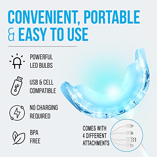 Starlite Smile Teeth Whitening Accelerator Light, 16X Powerful Blue Led Light Mouth Tray, Teeth Whitening Machine For Home Use, Connected With Iphone/Android/Usb/Usb-C, Teeth Whitener Light Gum Tray #TOP4