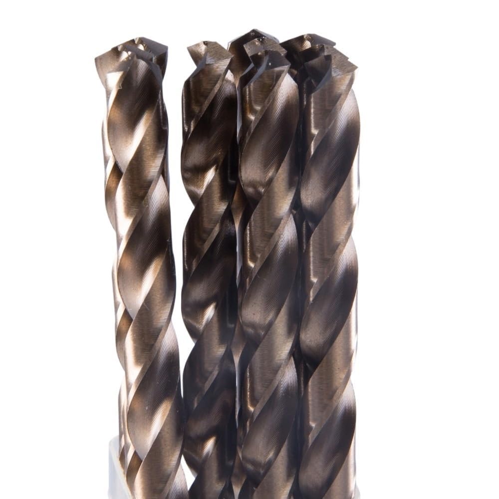Foret hélicoïdal, 10 Pièces 0.5mm-8.0mm HSS Forets Hélicoïdaux, M35 Cobalt for Bois Plastique Et Métal