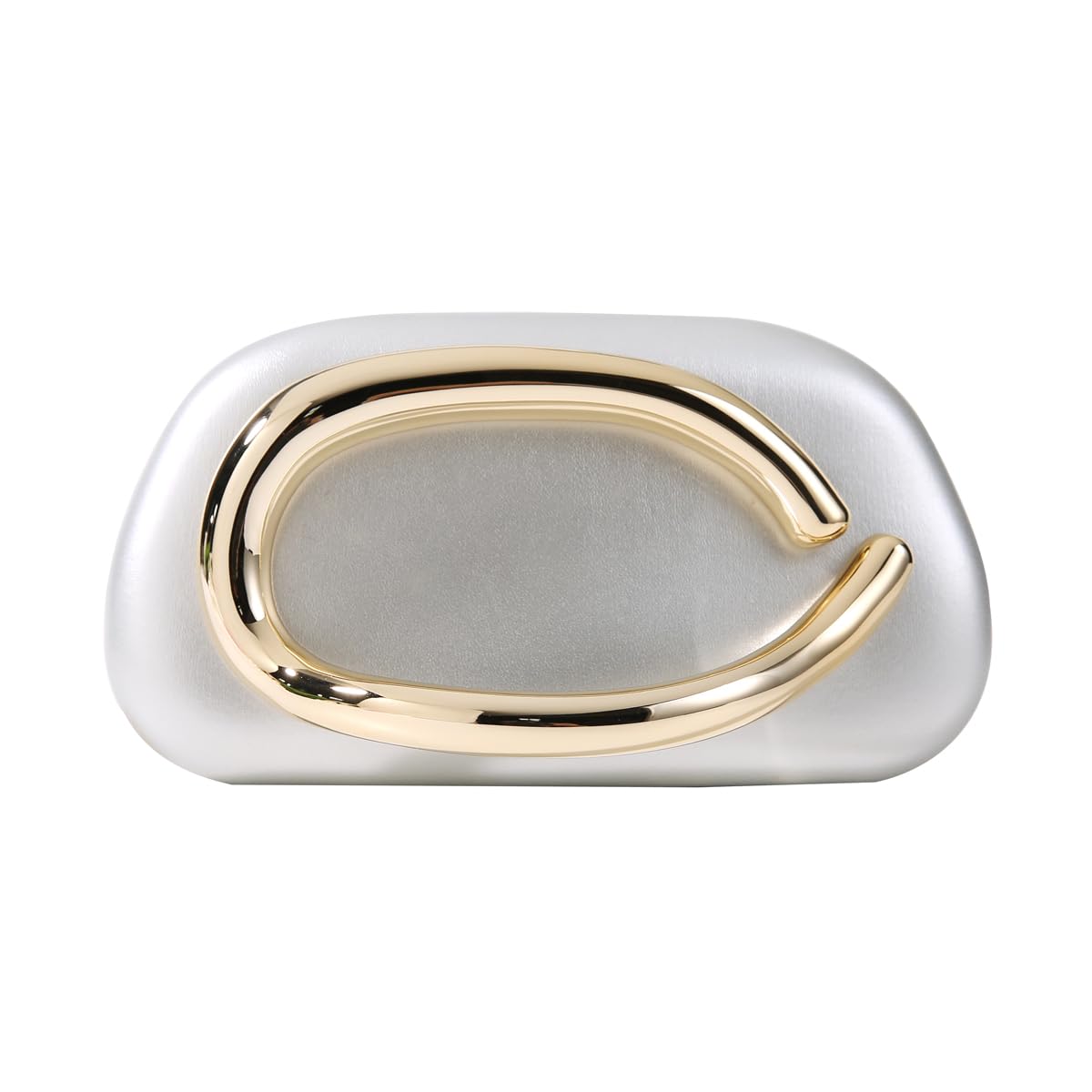 Dreubea Minimalist Gold-Tone Art Deco Clutch Bag – Elegant Metallic Accent Evening Handbag Purse for Women