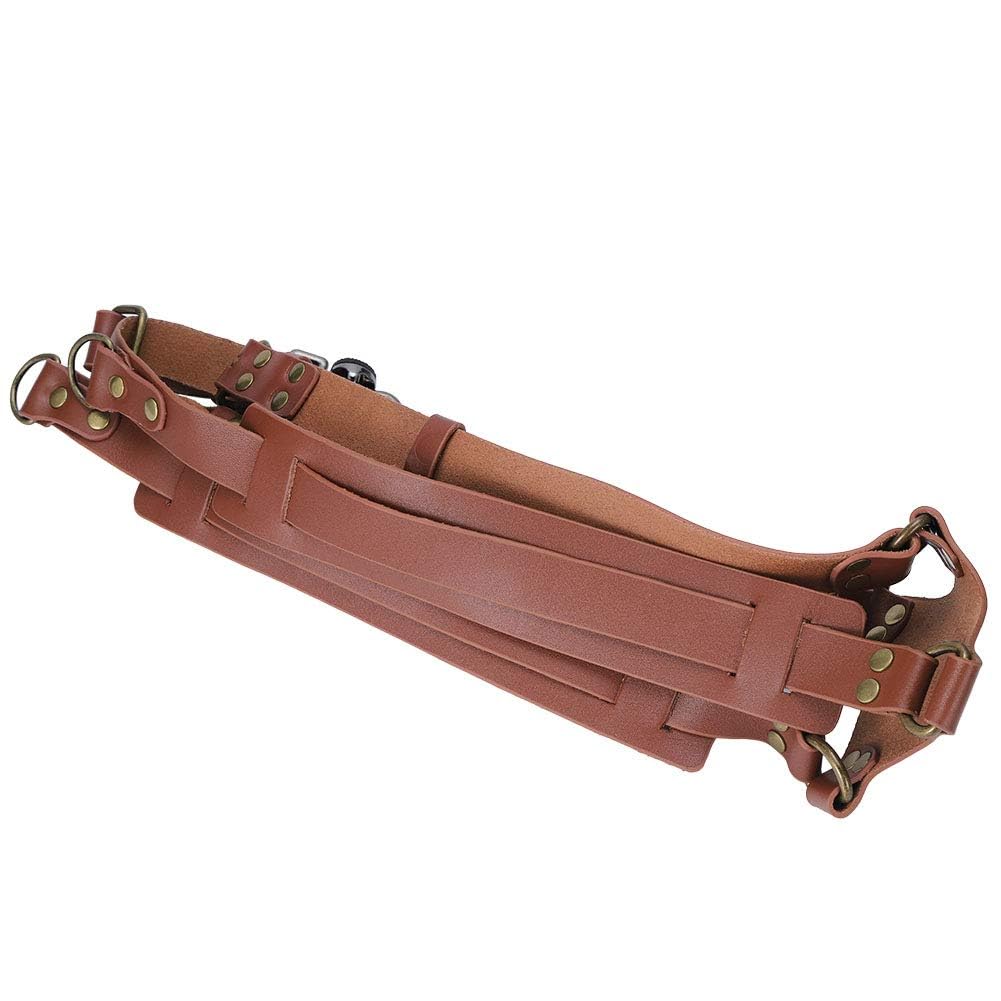Harnais pour appareil photo double, sangle d'appareil photo en cuir à double épaule réglable pour accessoires de photographie de photographes