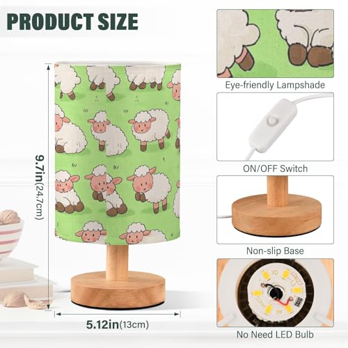 Lámpara de mesa oveja blanca LED para escritorio miniatura 3