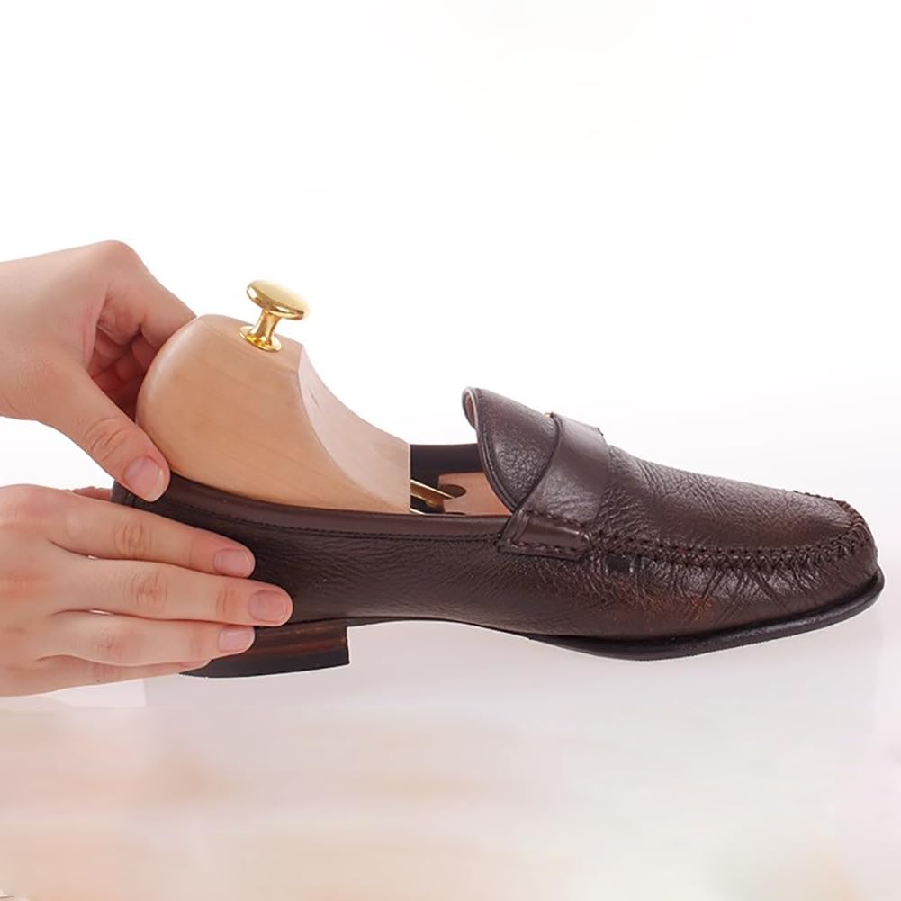 Juego De 2 Hormas para Zapatos De Madera De Cedro, Modelador De Madera para Árbol De Zapatos para Hombre, Ancho Y Largo Elástico, Modelador De Zapatos, Se Adapta A Tallas 31-46,37 to 41