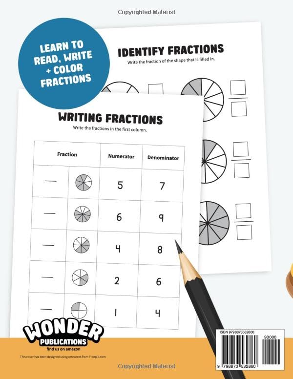 Visual Fractions Workbook for Beginners: Learning Fractions Visually Workbook | Easy Math Activities to Help Kids Practice Fractions - Image 2