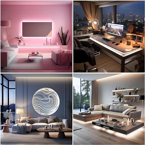 Image of LED Strip Light 5V USB LED COB Lighting LED Strip Light White Flexible Non Dimmable LED Lights For Exhibition Showcase, Home DIY Lighting Room Decor LED Lights(6500K)