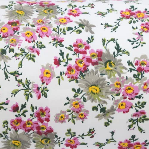 Image of Swayam Set of 2 Cotton Bolster Cover | 30x30 Inch | Soft Breathable Masnad Cover 200TC | Durable & Washable | Floral Print Bolster Cover for Diwan, Bed & Sofa - White