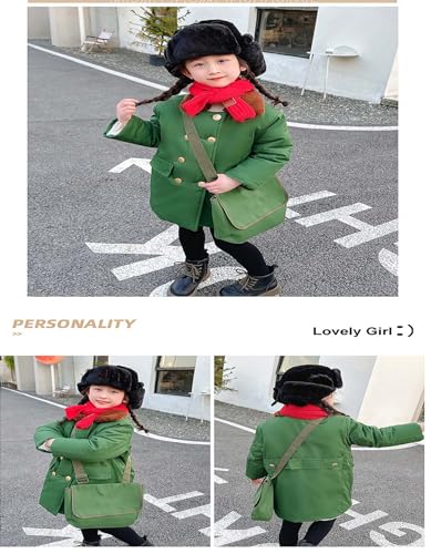 Boys Girls Chinese military coat cold and windproof outdoor cotton coat Children's cotton jacket3