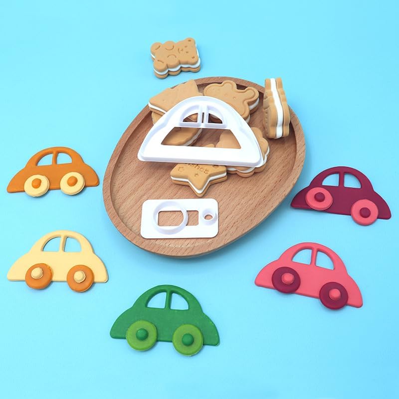 Miniatura 6 de Juego de cortadores de galletas de nube esponjosa para pasta de goma, dulces Sugarcraft, herramientas de decoración de fondant, 7 piezas