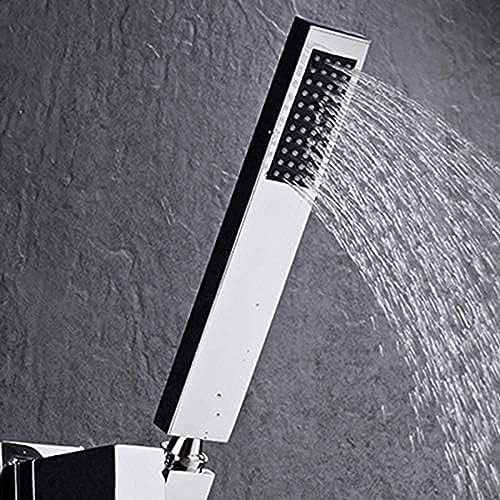Ensemble combiné de douche moderne en chrome avec mitigeurs muraux de haute précision - 3