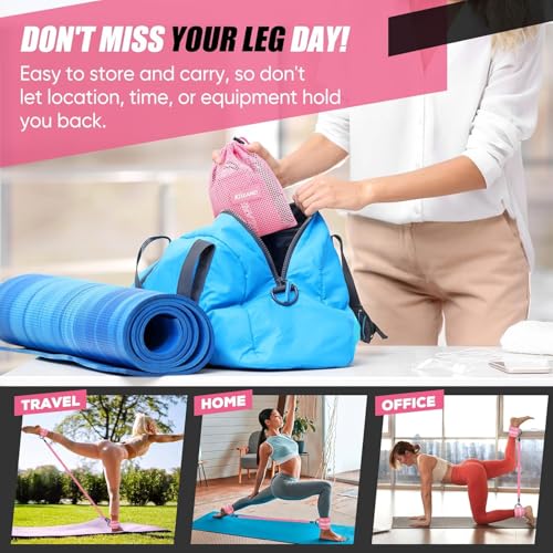 KUZARO Resistance Bands Set with Ankle Straps, Legs and Glutes Workout Equipment, Ankle Weights Bands for Women, Booty Exercise Equipment for Kickbacks and Hip Training, Home Gym Fitness Equipment - Image 6