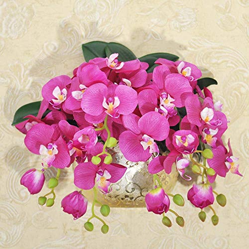 Flor Phalaenopsis artificial de pared para decoración interior retro 2