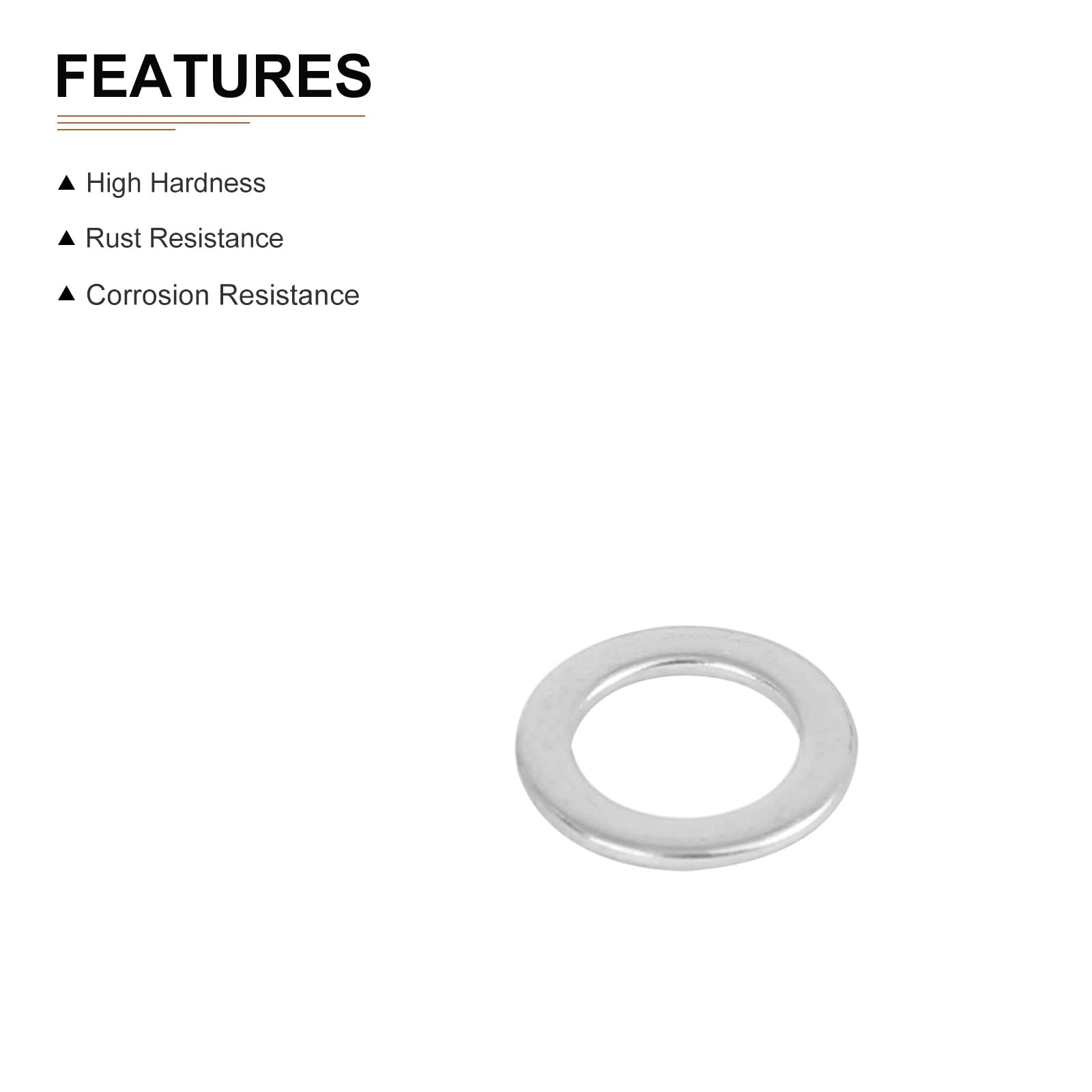DTGN 8mmx13mmx1mm(IDxODxT) Stainless Steel Flat Washers - 110Pack - Good for Industrial Machinery - Flat Ring Gaskets - Silver Tone - Image 3