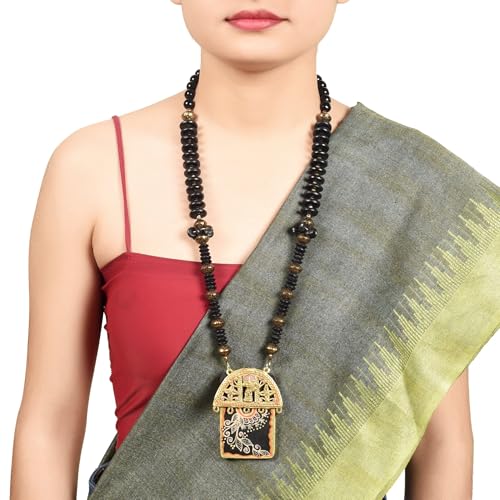 Image of AAKRITI ART CREATIONS Handcrafted Tribal & Wooden Necklace Collection | Dhokra, Ethnic, Brass & Artistic Designs | Royal, Boho & Nomadic-Inspired Statement Jewelry for Women