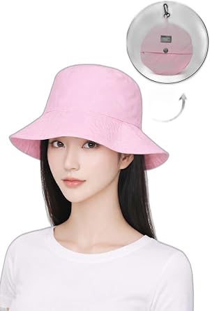 Ecrou Katlanabilir Charm Bucket Şapka Pembe