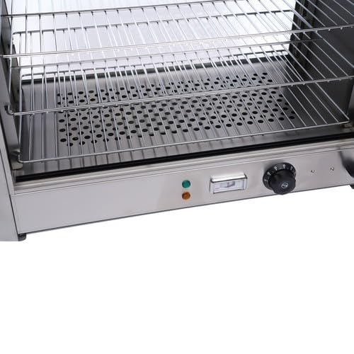 800 W, scaldavivande a 4 livelli, 30 – 85 °C, regolazione della temperatura commerciale, per hamburger, pizza, pane, pollo arrosto