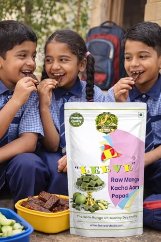 Image of Leeve Raw Mango Bar (Kachha Aam Papad) 400g | Tangy & Chatpata Mango Candy | Traditional Aam Papad | Summer Snack | Kids & Adults Favourite Sweet & Sour Treat