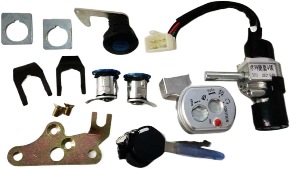 4 Wire Ignition Switch Lock Key Set Type II Compatible with Style Fits Icebear Maddog Models Motorcycle Lock Replacement