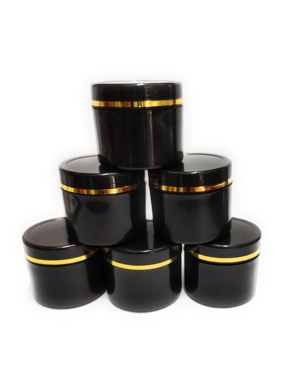 SHREE MAHA Black empty gold ring container pack of 12 pcs (30ml), Container for Creams,Lip Balm, Body Butter, Essential oil, Costemic, Makeup Use-picture-32