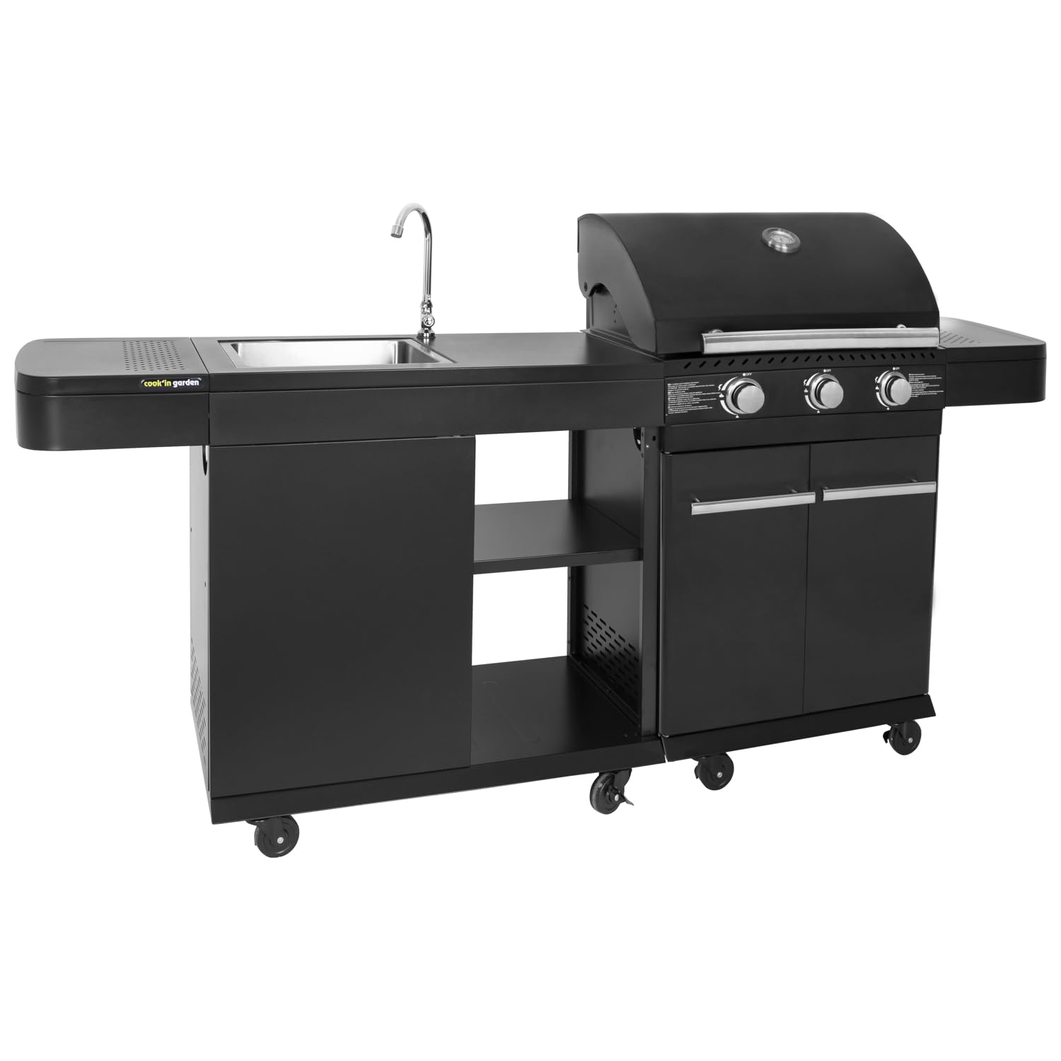Cook'in Garden Happy Garden - Cocina Exterior Modular FYRA 10 Personas - 3 quemadores
