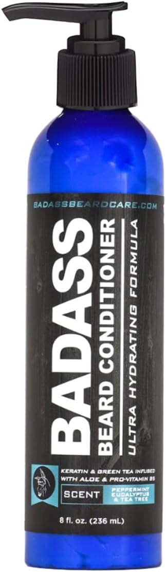 Badass Beard Care Beard Conditioner For Men - MINT, EUCALYPTUS & TEA TREE, 8oz - Made of Natural Ingredients for A Healthy, Soft, & Itch Free Beard and Mustache