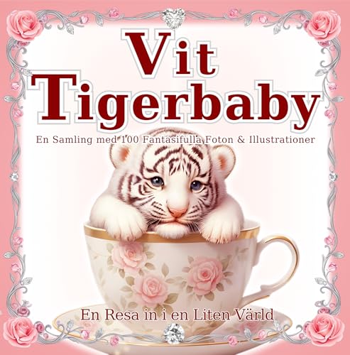 Vit Tigerbaby: En värld av tigerungar i handflatsstorlek: En konstbok med 100 graciösa scener att njuta av när som helst, var som helst. (En Resa in i en Liten Värld Book 2) (Swedish Edition)