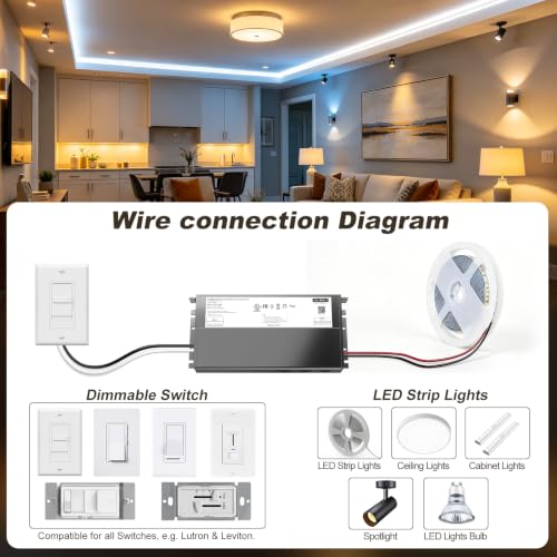 Image of 12V 180W Dimmable LED Driver,120V AC to 12V DC led Transformer UL Listed
