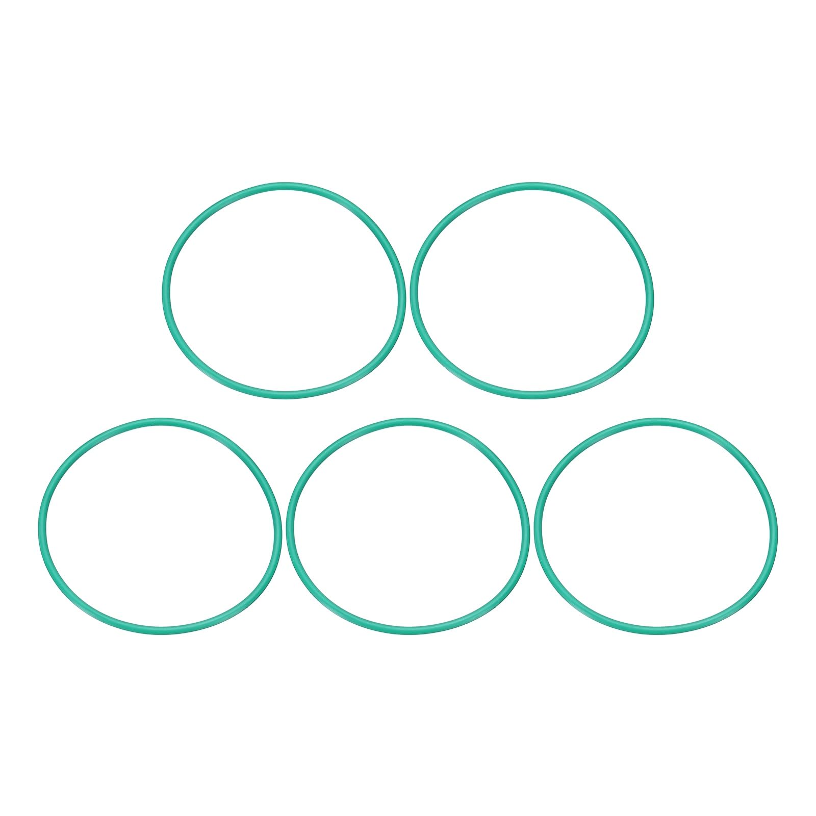 sourcing map 5 Pcs Fluorine Rubber O-Rings 67mm OD 62.2mm ID 2.4mm Width Round Sealing O Ring Seal Gasket for Industrial Engines Plumbing Faucet Hose Automotive — image 1