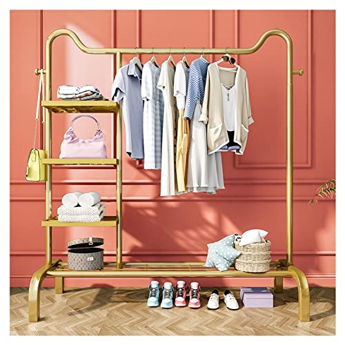 Tringle à vêtements dorée de 150 cm pour dressing et chambre
