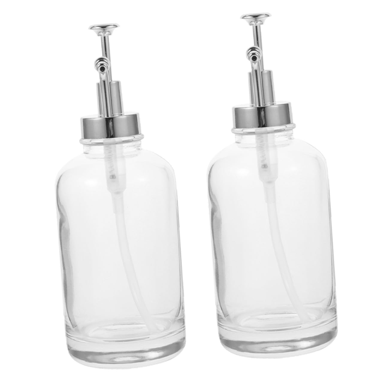 Hohopeti Distributeur de Sirop de Café en Verre 2 Pièces Pompe Inox Polypropylène Usage Maison Café Bar Lot