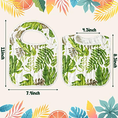 Zainpe 6Pcs Snap Muslin Cotton Baby Bibs Flamingos Flowers Cactus Pattern Infants Feeding Bib Adjustable Machine Washable Unisex Burp Cloths With 6 Absorbent & Soft Layers For Drooling Teething Eating #TOP2