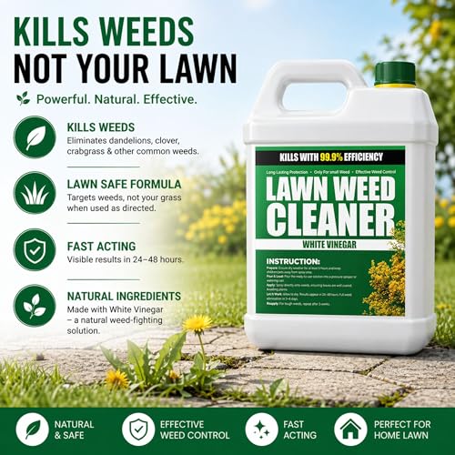 Natural Weed Killer 2x5L (10L Total) – Extra Strong Acetic Acid Weed Killer for Gardens, Lawns, Paths & Driveways – Fast Acting Eco-Friendly Pet Safe Weed Remover Solution - Image 3