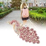 Breloque de Sac à Main Paon, breloque de Sac à Dos Paon Plus Facile à trouver Vos clés attirera Beaucoup d'attention pour la décoration de Sac pour Les Amis pour Le Porte-clés pour Petite(Rose)