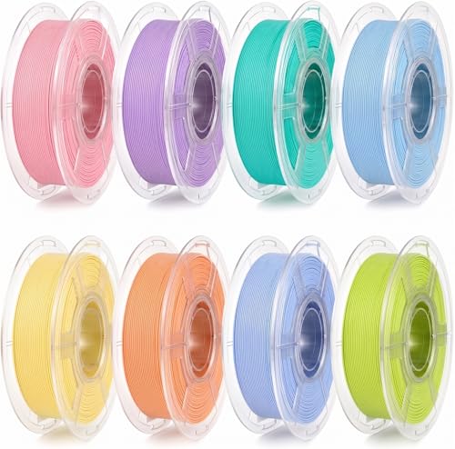 8 Pastel PLA Filament Bundle 2KG 3D Printer Filament 1.75mm