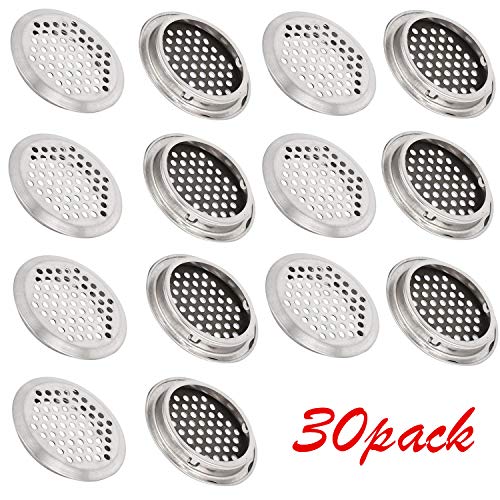 HAN SHENG 30 Pcs Stainless Steel Round Vent Mesh Hole Air Vents Circular