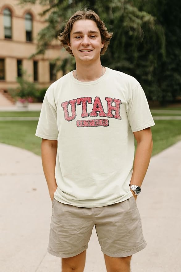 Blue 84 NCAA Unisex-Adult NCAA Officially Licensed T-Shirt Ivory Dyed Ringspun Vintage - Image 2