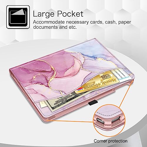 Etui de protection iPad 9.7 rose poudré housse folio stand case cover