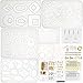 FUNSHOWCASE Resin Molds and Supplies Set 139-count for Jewelry Making Geometric Hoop Earrings, Necklace Pendant, Filigree Charms