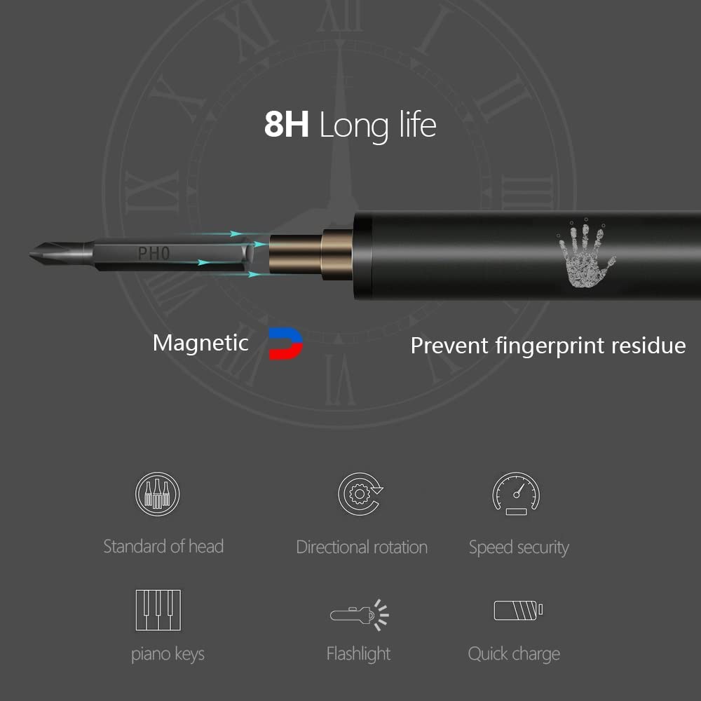 Destornillador eléctrico de precisión Juego destornillador recargable Set bits tornillo Mini establecido for el teléfono reparación
