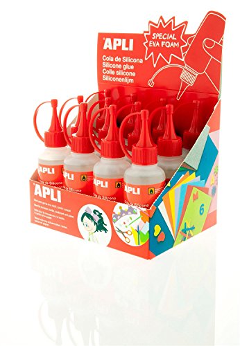 APLI Lot de 3 Bouteilles de colle silicone 100 ml