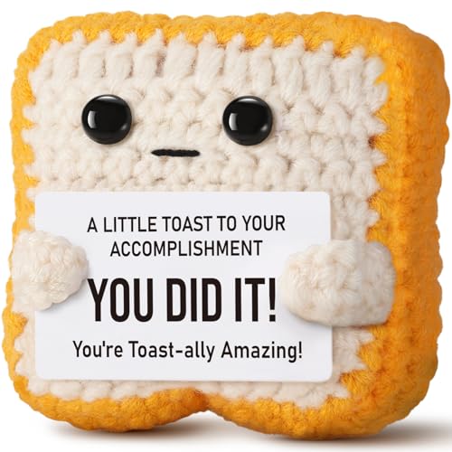 Ovrrcame Crochet Toast Congratulations Gifts for Women - You Did It Card for Friends, Students,...