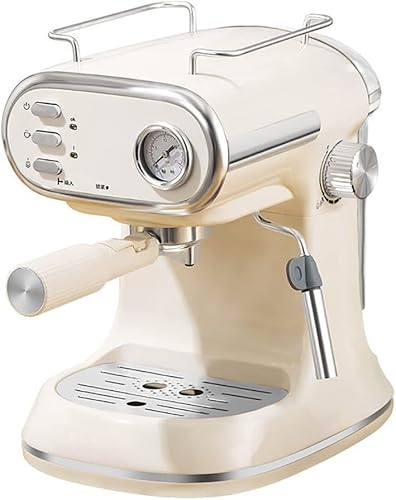 Máquina de café espresso retro One Touch, 15 barras de presión, máquina de café semiautomática, vaporizador de espuma de leche, tanque de 2 L,