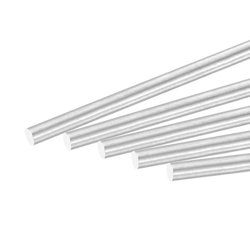 Miniatura 28 de MECCANIXITY Varilla redonda sólida de aluminio de 0.472 in de diámetro, 11.811 in de longitud, para manualidades, paquete de 2