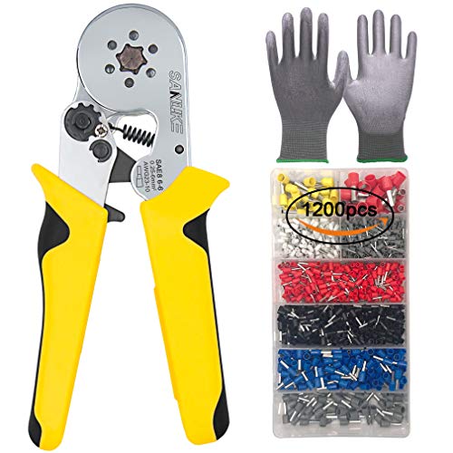 SANUKE Crimper Plier Kit SAE8 6-6 Self-adjustable Crimping Tools 1200 Terminal Connector Sleeves