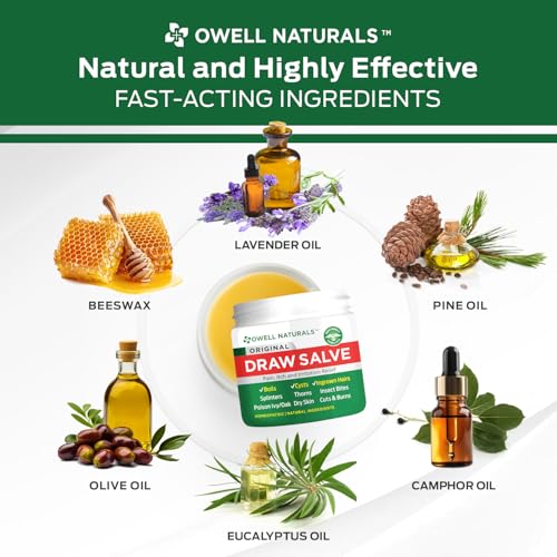 OWELL Naturals Drawing Salve Ointment for Boil & Cyst Removal, Deep Ingrown Hair, Splinter Remover, Bug Spider Bites, Bee Sting, Mosquito Itching, Poison Ivy - Image 5