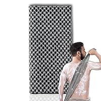 XIANZANDER Japanisches Peeling-Handtuch, Peeling-Duschtuch, extra Langer Peeling-Waschlappen, Peeling-Körperschrubber für Männer und Frauen, Reinigung und Spa (schwarz)